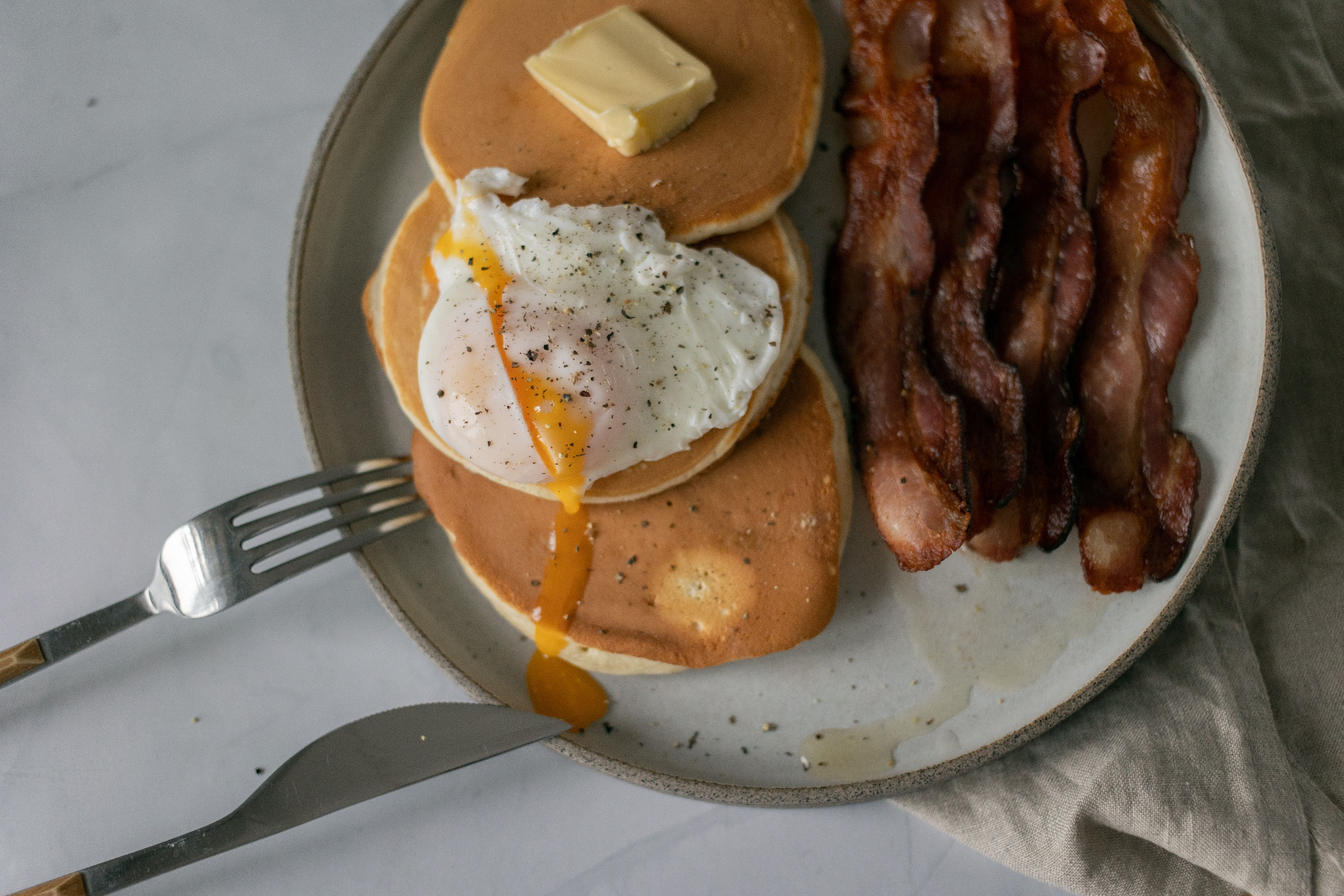 Pancakes and bacon